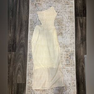 Elegant Cream One-Shoulder Dress